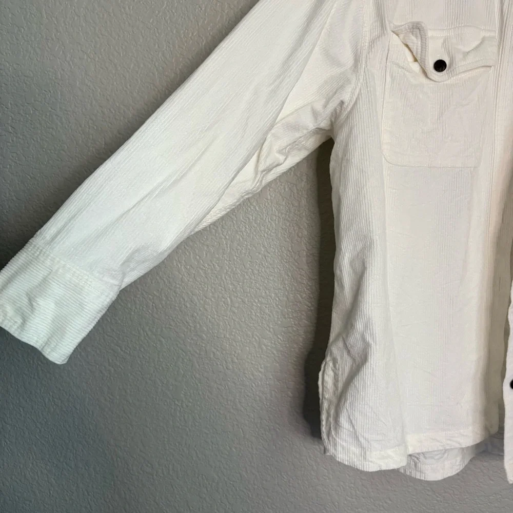 Madewell Corduroy Relaxed Shirt-Jacket Women's XL Winter White Ivory